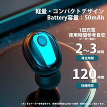 イヤホン ワイヤレス スポーツ Bluetooth5.2 ワイヤレスイヤホン マイク 左右兼用 片耳 高音質 スマホ 7987623 ブラック 新品 1円 スタート_画像10