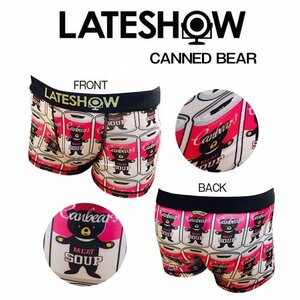 LATESHOW レイトショー ボクサーパンツ 下着 メンズ パンツ ブランド おしゃれ かわいい 人気 前開き 【M】CANNED BEAR Lサイズ ★ 新品