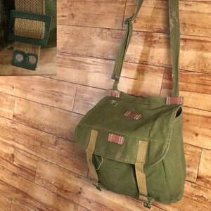 #2K/R2.20-6　70s～　ビンテージ　ルーマニア軍　Romaniarrn Army　ショルダーバッグ　キャンバス　ブレッドバッグ　ミリタリーバッグ