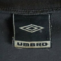 F8S/R1.26-3　UMBRO　アンブロ　トラックジャケット　ジャージ　ポリエステル　スポーツウエア　刺繍ロゴ　XL　チャコールグレー　古着_画像7