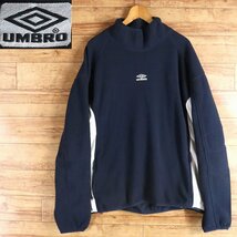 F12K/R1.16-3　umbro　アンブロ　フリースジャケット　プルオーバー　モックネック　ブルゾン　スポーツブランド　メンズ　XL_画像1