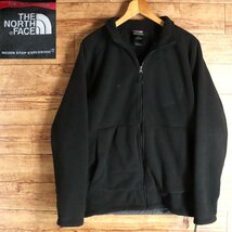 H8S/R2.15-3　THE NORTH FACE　ザノースフェイス　フリースジャケット　裏ボア　ジャンパー　ブルゾン　メンズ　L　ブラック　古着_画像1