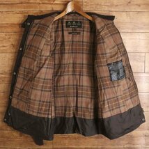 I8S/Y2.19-1　Barbour バブアー INTERNATIONAL インターナショナル キルティング ジャケット ワックスコットン レディース ブラウン 古着_画像7