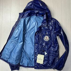 タグ付き新古品/3 L-XL相当★モンクレール/MONCLER デカロゴ ワッペン シャイニーナイロン ジャケット ブルゾン パーカー メンズ 定価11万