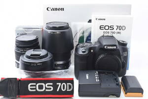 ★1円出品★ キャノン Canon EOS 70D トリプルレンズセット