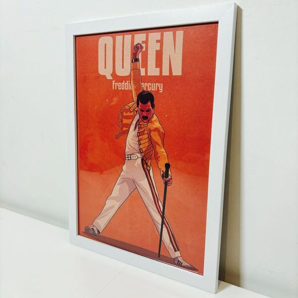 【白額付きポスター】Queen クイーン⑧ フレディマーキュリー(新品)