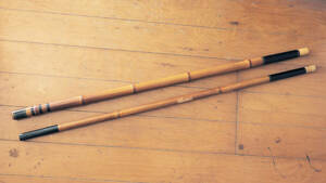 和竿 渓流竿 竹竿 全長5m60cm 仕舞寸法95cm 重さ433g 中古だが釣竿として使える実用良品