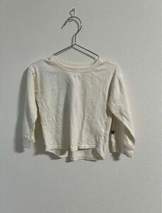 プティ　プティマイン　子供服　キッズ服　子ども服　petitmain カットソー Tシャツ 長袖 長袖Tシャツ ロンT 無地 白