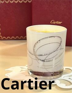 【お値下げ可能】Cartier カルティエ　キャンドルホルダー　ガラス置物