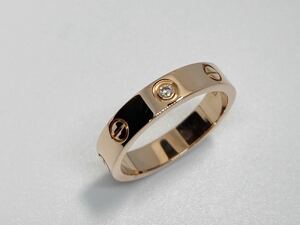 【新品同様】 Cartier カルティエ ミニラブリング 1PD K18PG 53サイズ ピンクゴールド ダイヤ 美品