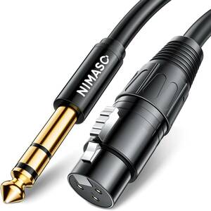 XLR メスから6.35mm オス 1M NIMASO TRS 6.35mm オス to xlr メス 変換ケーブル バランス接続