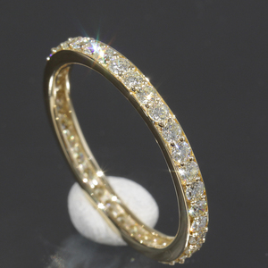 GSTVji- Estee bi full diamond 0.55ct Eternity ring 13 number K18YG ring E0935