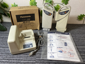 2599-05★通電OK★Panasonic/パナソニック 電動自動車バッテリー バッテリー充電器 ニッケル水素電池用 NKY214B02 ホワイト 2点 NKJ034★