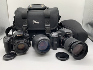 2681-03★・SONY α200 DSLR-A200 ・SONY レンズ SH0007 ・Canon EOS 400D DIGITAL DS126151 収納ケース付き★