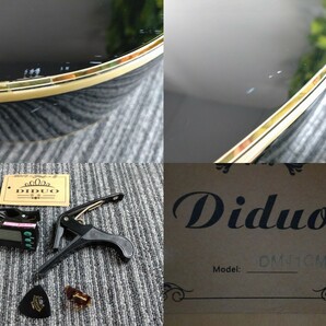 2741-02★動作良好★DIDUO アコースティックギター アコギ DM4-1CＭ 20フレット 初心者用 練習用 入門機 ブラックの画像9