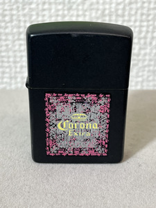 2439-01★ZIPPO/ジッポ CORONA EXTRA ZIPPO/コロナ エクストラ ロゴ ブラックマット オイルライター★