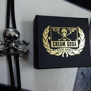 CREAM SODA 激レア新品・未使用品「クリームソーダ ドクロループタイ」CREAM SODA 45th化粧箱付 ティミー ブラックキャッツの画像5