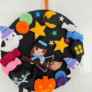 ハンドメイド☆ フェルトで作ったハロウィンリース① タ