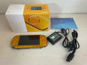 極美品　SONY　PSP　3000　プレイステーションポータブル　本体　箱説明書付き　ブライトイエロー　動作確認済