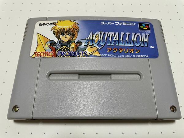 ☆SFC 激 レア 希少 美品 AQUTALLION アクタリオン TECMO テクモ ロールプレイング RPG ☆動作確認済 端子・除菌清掃済 同梱可