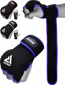 RDX ボクシング ラップ MMA インナー パンチング ハンドラップ 正規品 バンテージ トレーニング スパーリング ブルー ブラック Sサイズ