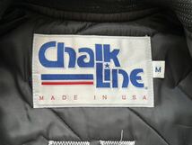 黒! Chalk Line USA製 ヤンキース ナイロン スタジャン M ブラック ☆ 80s 90s STARTER nlb nba nfl Dodgers nomo New York ビンテージ_画像3