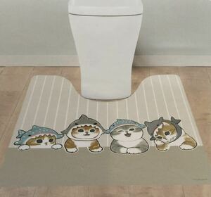 【新品】mofusand　トイレ足元マット　モフサンド　ウミノイキモノ　ぢゅの　ねこ　PVC トイレ　マット　 55×60㎝