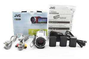 ★☆ 極上品！ JVC Everio GZ-E600-W ホワイト ビデオカメラ バッテリー３個付！ ★☆