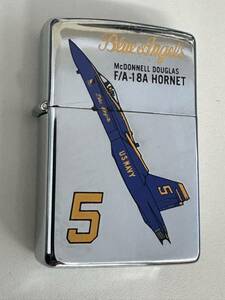未使用　ZIPPO ジッポー ブルーエンジェルズ　BLUE ANGELS F/A-18A HORNET 5番　1993年製　保管品【6172Q】