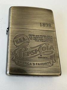 ZIPPO ジッポー ペプシ　コーラ　PEPSICOLA ソリッドブラス 1996年製　中古品【6172JJ】