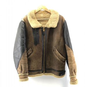 【中古】GOLDENBEAR 70～80ｓムートン フライトジャケット 40　ゴールデンベア[240024451716]