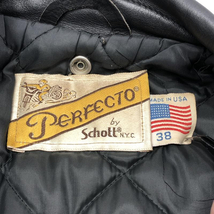 【中古】Schott 80s バイカータグ 618 ダブルライダースジャケット サイズ38 ブラック　ショット[240024452279]_画像7