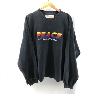 【中古】DAIRIKU 2021SS PEACE Vintage Long Sleeve Tee サイズFREE チャコール　ダイリク[240024453361]