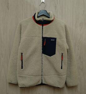 Patagonia/ Patagonia / outer / retro X* jacket / fleece /65625/FA18/ ivory series × navy series / size XL(14)