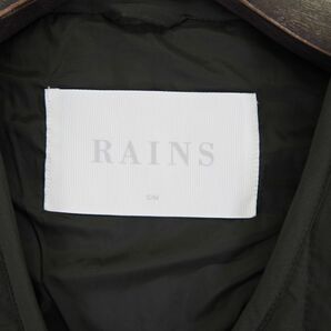 RAINS レインズ ライナー インナー ジャケット*パッカブルVネック中綿ジップジャケット(S/M)カーキグリーンの画像2