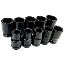 (B) ディープ インパクト レンチ ソケット 10mm 〜 24mm 10種セット レンチ 六角 超硬 クロムモリブデン鋼_画像1