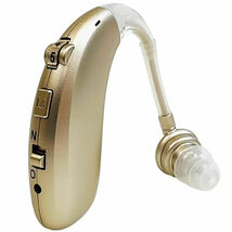 (A) 国内正規品 Z-360 ゴールド 集音器 軽量 充電式 左右両用 耳掛け ノイズキャンセリング 取説付 高齢者 ワイヤレス_画像1