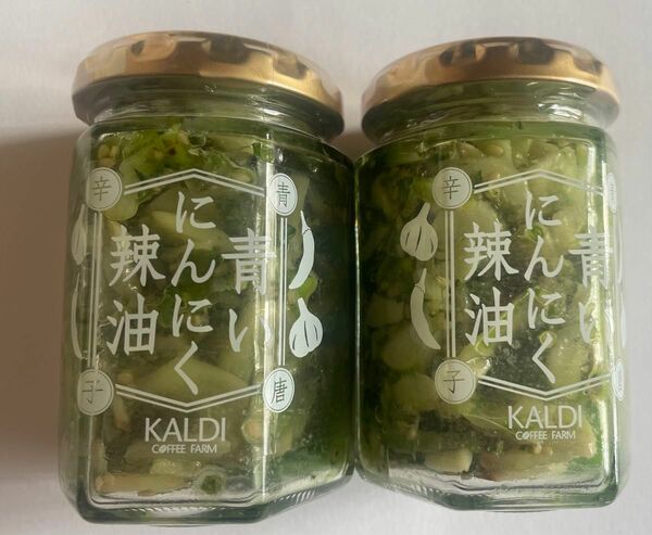 【2個セット】KALDI 青いにんにく辣油 青唐辛子 ごはん お供 惣菜