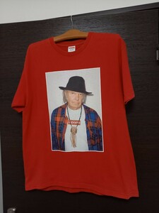 良品　15SS supreme Neil Young シュプリーム ニールヤング フォト Tシャツ レッド　サイズ表記L　国内正規店購入　USA製　コラボ　