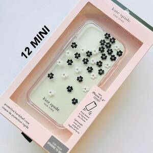  Kate Spade kate spade iPhone 12 MINI кейс s Cat's ta-do цветок z цветочный принт стразы 