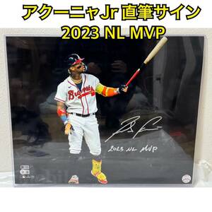 ブレーブス アクーニャJr 直筆サインフォト 2023 NL MVP Beckett ホログラム 大谷翔平 山本由伸 ②