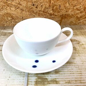 ★paola navone/NIKKO★パラオ ナヴォーネ×ニッコー FINE BONE CHINA カップ＆ソーサー コーヒーカップ ティーカップ 中古品 M