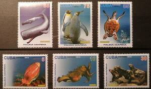  cue ba sea . living thing (6 kind ) MNH