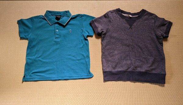 【コムサイズム/無印良品】ポロシャツ、スウェット 半袖シャツ　120cm ２点