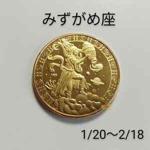 星座コイン No11 みずがめ座 ゴールド