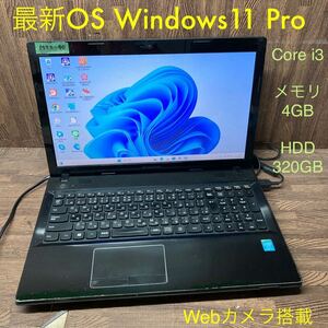 MY2-40 激安 OS Windows11Pro試作 ノートPC Lenovo G510 Core i3 メモリ4GB HDD320GB カメラ 現状品