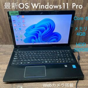 MY2-198 激安 OS Windows11Pro試作 ノートPC Lenovo G510 Core i5 メモリ4GB HDD320GB カメラ 現状品