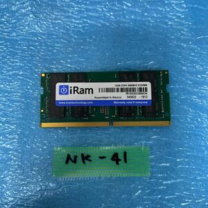 NK-41 激安 ノートPC メモリ iRam 16GB DDR4 2666 動作品 同梱可能