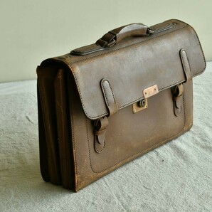 【美品】東京謹製 学生鞄 茶色メンズビジネスバッグ 高品質 ヌメ革 ハンドバッグ