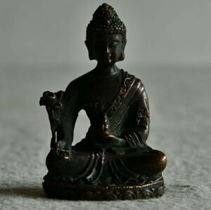 【古美術】小品 中国 仏像 銅製 坐像 チベット ガンダーラ タイ 観音像 仏教美術 金工